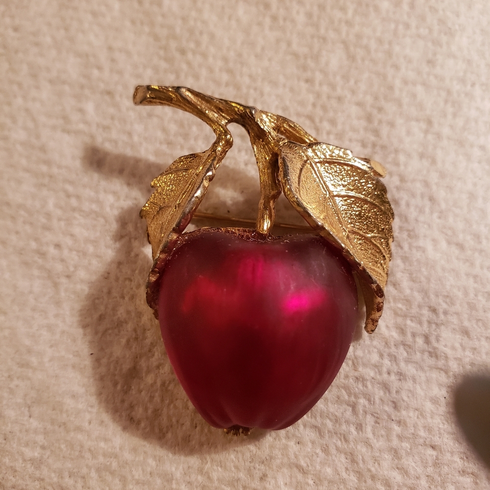 Vintage Napier Apple Brooch